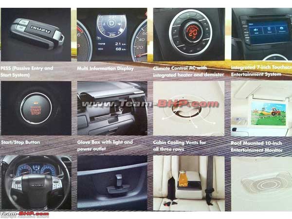 Isuzu MU-X Brochure Leaked Ahead Of Launch In India