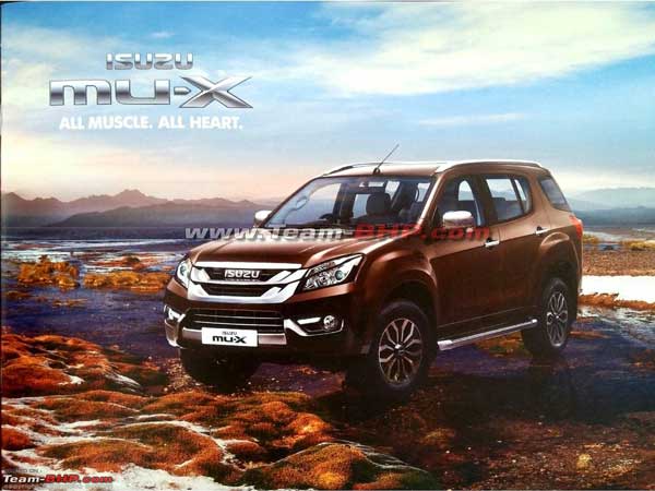 Isuzu MU-X Brochure Leaked Ahead Of Launch In India