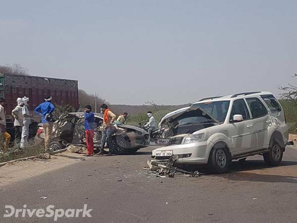 New Maruti Dzire Accident In Gwalior