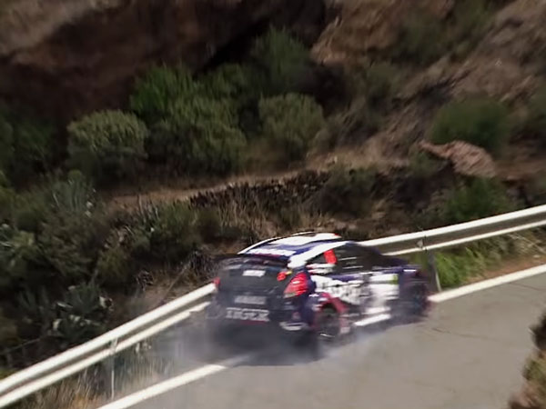 Watch How A Guardrail Saved This Rally Car From Tumbling Down The Cliff