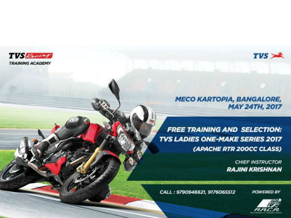 TVS Joins Forces With R.A.C.R For Ladies One-Make Race