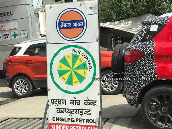 Spy Pics: Ford EcoSport Dual-Tone Variant Spotted Testing