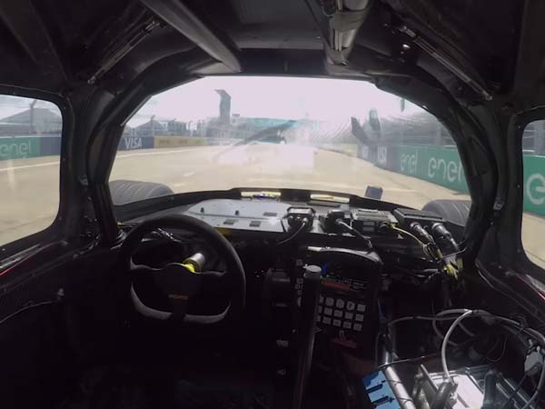 Roborace DevBot Driving Around Berlin Street Circuit Roborace DevBot Driving Around Berlin Street Circuit