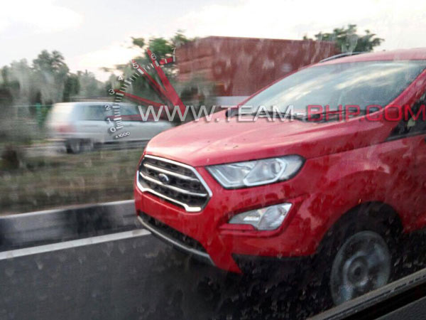 ford ecosport facelift spotted testing