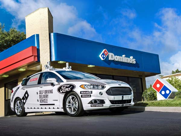 Ford And Dominos Team Up To Test Delivery Of Pizza By Self-Driving Cars