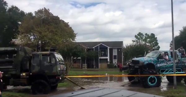 Monster Trucks To The Rescue | Monster Trucks Show Their Worth In Hurricane Harvey Rescue Situations