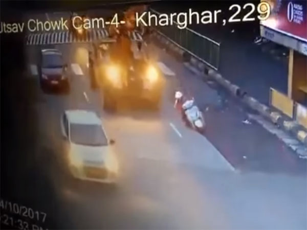 Women On Scooter Crushed By Hydraulic Crane While Changing Lane