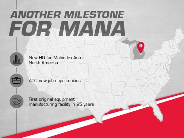 Mahindra Opens New Manufacturing Plant In Detroit, USA; To Produce Off-Road Vehicle