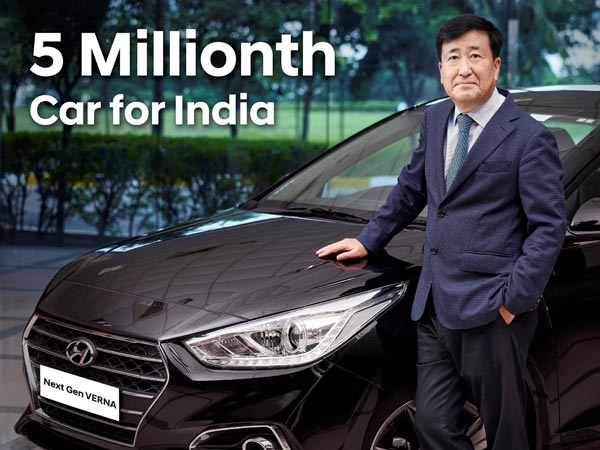 Hyundai India Rolls Out Five Millionth Car