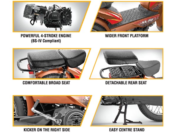 new tvs xl colour, specifications, features & images