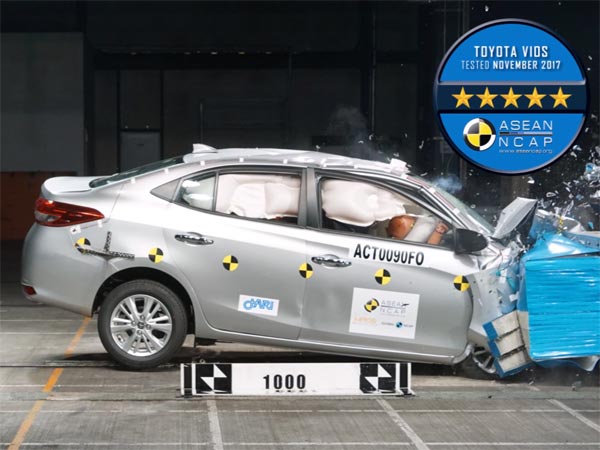 Toyota Vios Crash Test Ratings By ASEAN NCAP Revealed