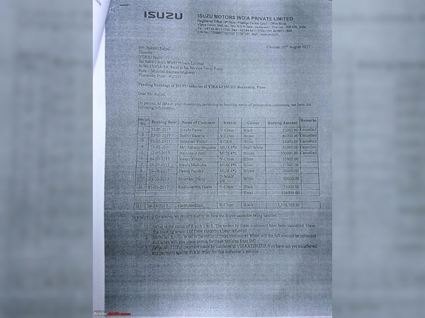 This Customer Paid For Isuzu V-Cross In August 2017; Yet To Receive The Car!