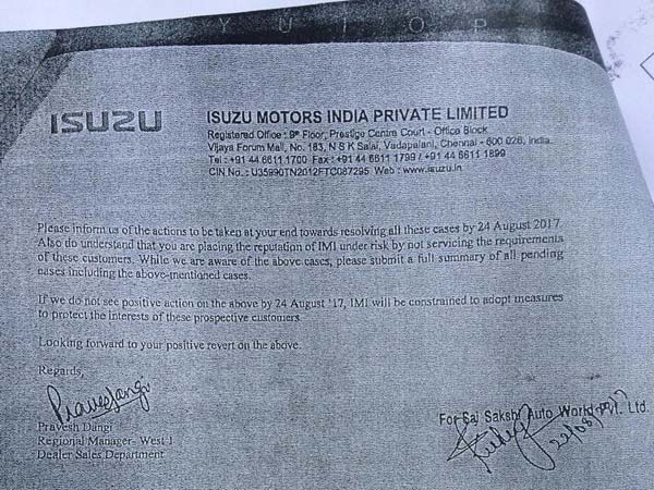 This Customer Paid For Isuzu V-Cross In August 2017; Yet To Receive The Car!