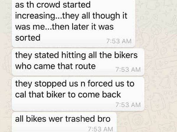 KTM RC390 Crashes Into A Child — Mob Thrashes Bikers And Destroys Bikes