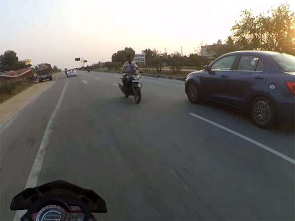 Dangerous Riding On Highway Caught On Camera