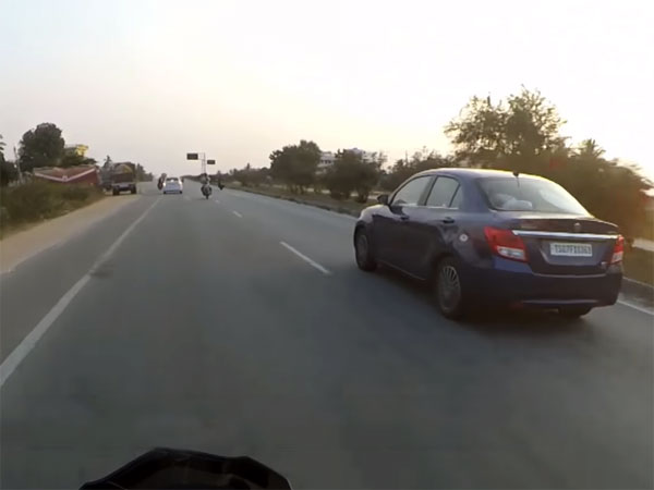 Dangerous Riding On Highway Caught On Camera