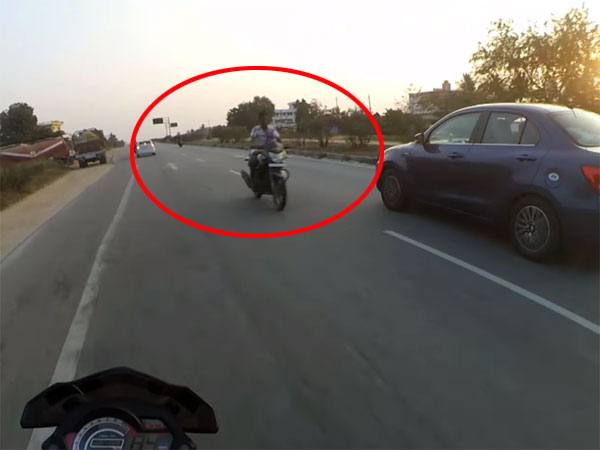 Dangerous Riding On Highway Caught On Camera