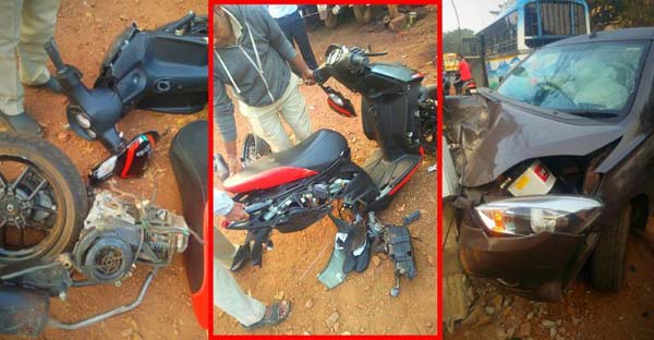 Tata Tiago Crashes Into Aprilia SR150 — Scooter Split In Half