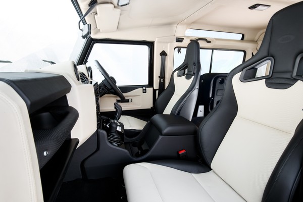 land rover defender works v8 interior