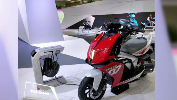 Auto Expo 2018: TVS Creon Electric Scooter Concept Unveiled — Launch Date, Specifications & Images
