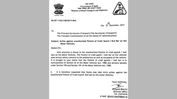 Crash Guard And Bull Bar Ban For Cars In India — Delhi High Court Stays Notification Till April 18th