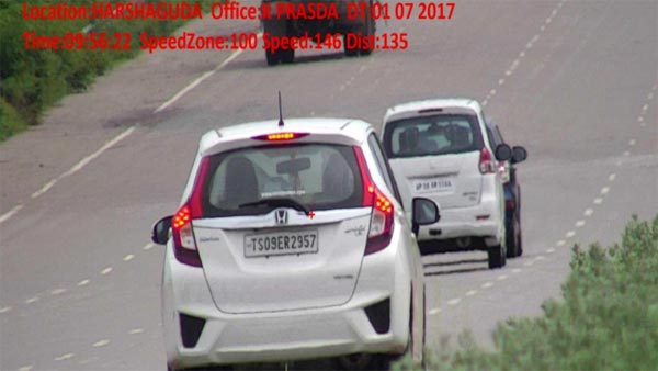Hyderabad Car Receives Rs 1.8 Lakh Fine For Speeding
