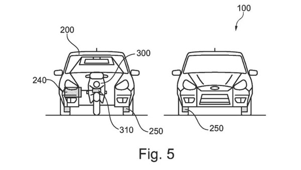 Ford Patents Autonomous Bike-In-Car Concept — A Less Cooler Batmobile-Batpod Combo?
