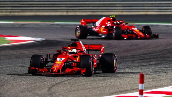 Formula 1 Bahrain Grand Prix; Sebastian Vettel Wins
