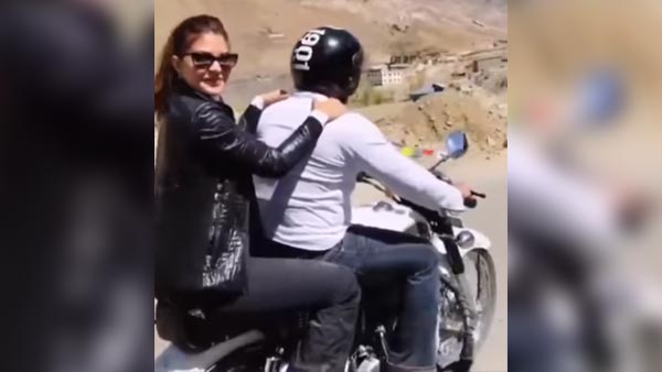 Salman Khan And Jacqueline Fernandez Ride Royal Enfield In Ladakh