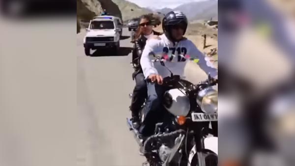 Salman Khan And Jacqueline Fernandez Ride Royal Enfield In Ladakh