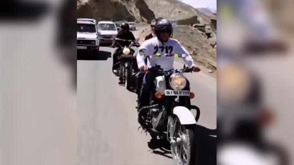 Salman Khan And Jacqueline Fernandez Ride Royal Enfield In Ladakh