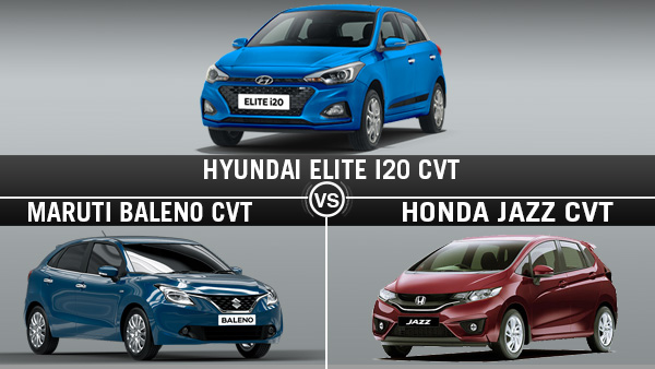 Hyundai Elite i20 CVT Vs Maruti Baleno CVT Vs Honda Jazz CVT Comparison: Which Is The Best CVT Hatchback?