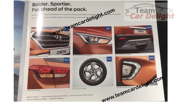 2018 Hyundai Creta Facelift Brochure Leaked Ahead Of Launch; New Colours, Specifications, Features & More