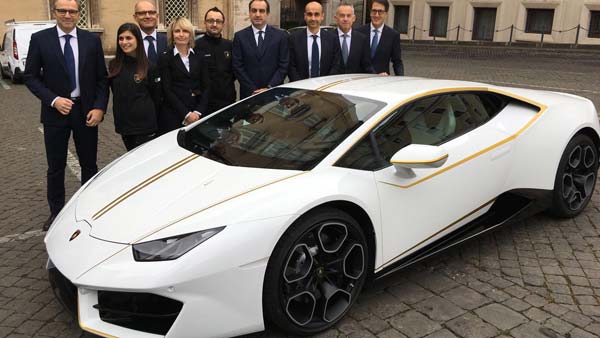 The Lamborghini Huracan Gifted To The Pope Is Now Sold — Auctioned At Rs 5.82 Crore