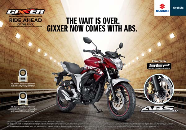 Suzuki Gixxer ABS Launched In India At Rs 87,250: Specifications, Features And Images