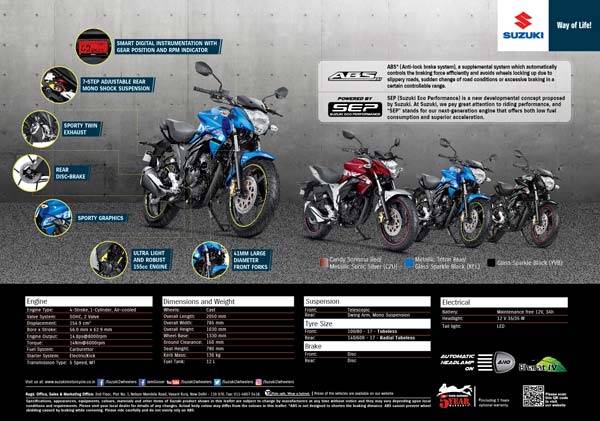 Suzuki Gixxer ABS Launched In India At Rs 87,250: Specifications, Features And Images