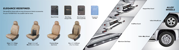 Mahindra TUV300 Plus Accessories Revealed