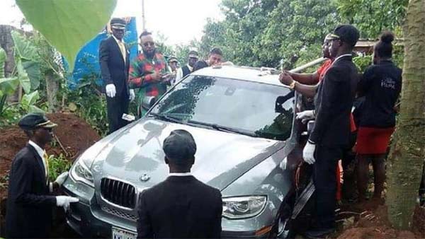 Nigerian Man gets Buried In A BMW X6 — Son Fulfils Promise To Father