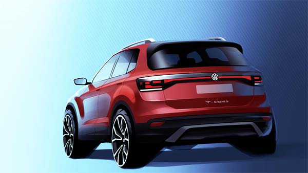 New Volkswagen T-Cross Compact-SUV Teased: Rivals The Hyundai Creta