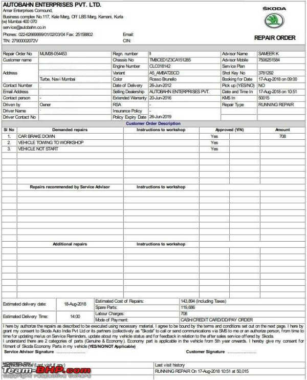Skoda Dealership Asks Rs 1.68 Lakh For Engine Failure; Local Workshop Fixes It For Rs 1000
