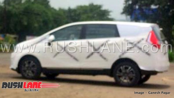 Mahindra Marazzo Spotted Testing Again - Reveals Shark LED Tail Lights And Alloy Wheels