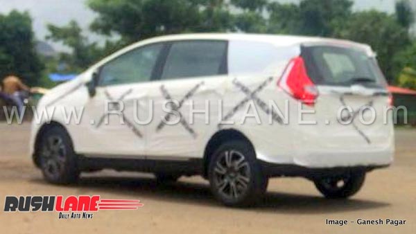Mahindra Marazzo Spotted Testing Again - Reveals Shark LED Tail Lights And Alloy Wheels