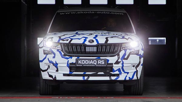 Skoda Kodiaq RS Teased Ahead Of Unveil; To Be Showcased At The Paris Motor Show