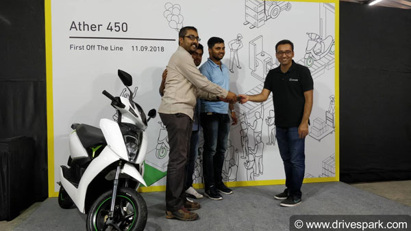 Ather 450 Electric Scooter Deliveries Begin In Bangalore