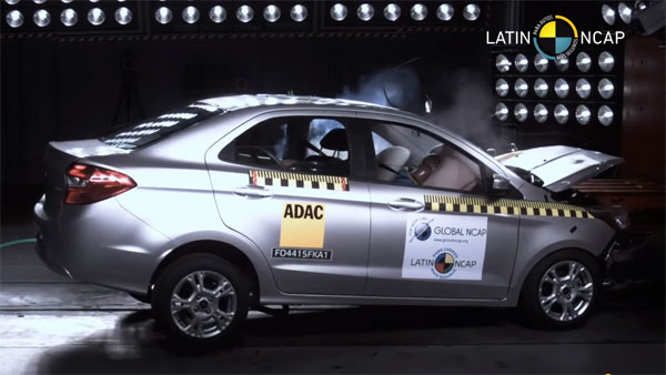 Ford Aspire Facelift Crash Test: Latin NCAP Ratings, Results And Video