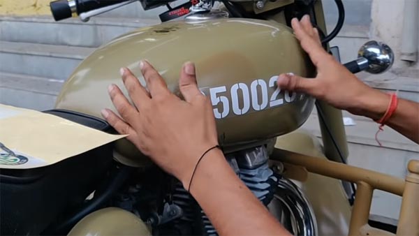 Royal Enfield Desert Storm-Pegasus Conversion Using Stickers Under Rs 1000
