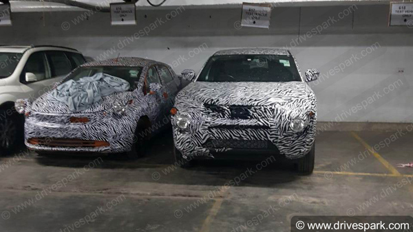 Tata 45X Premium Hatchback Spotted Alongside Harrier SUV In Chennai