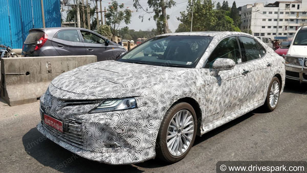 EXCLUSIVE: New Toyota Camry Spotted Testing In Bangalore — Launch In 2019
