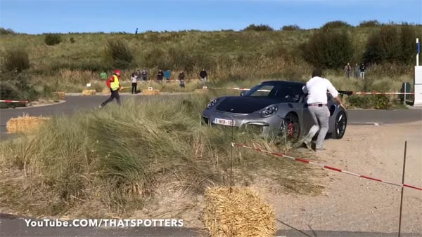 Porsche 911 GT3 RS (991) Ends Up In Some Nice Belgian Grass After Driver Misjudged A Corner