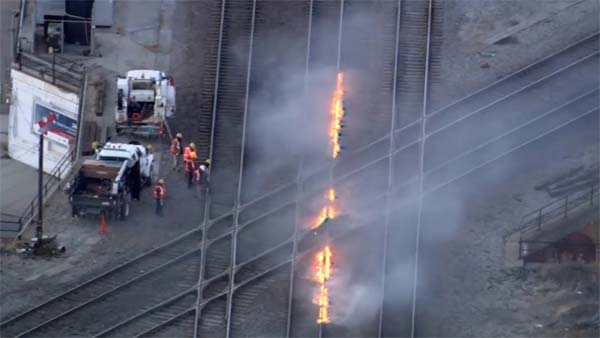 Coldwave Effect: Railway Tracks Set On Fire